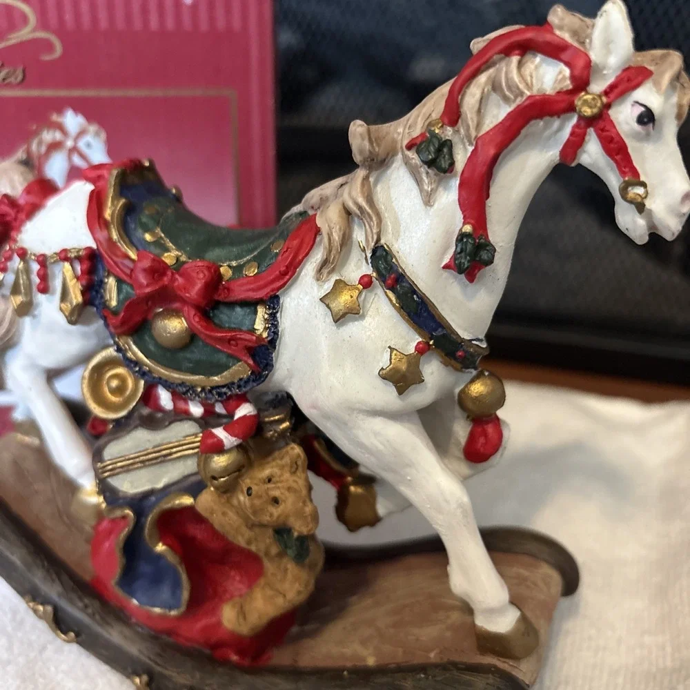 Vintage Giny Ornate Old-World Christmas Rocking Horse-1989 Precious Memories
